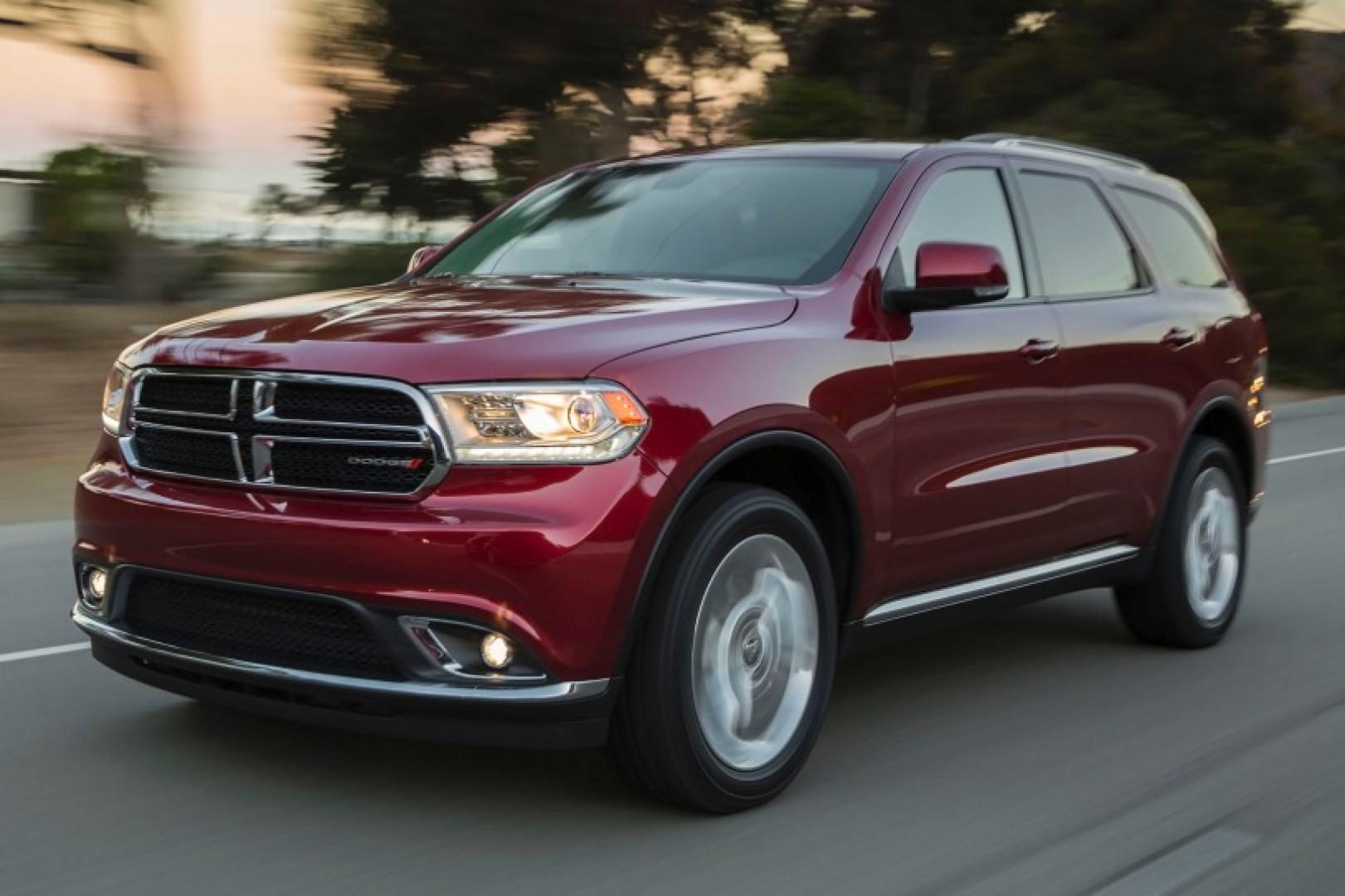 2014 Burgundy /Tan Dodge Durango Limited AWD (1C4RDJDGXEC) with an 3.6L V6 DOHC 24V engine, 8-Speed Automatic transmission, located at 1313 Las Vegas Blvd, North Port, FL, 34286, (888) 750-6845, 36.002834, -115.201302 - Thanks to its welcoming interior and excellent highway manners, the 2014 Dodge Durango is a great choice for a seven-passenger SUV. vehicle overview The 2014 Dodge Durango is one of our favorite options for a six- or seven-passenger SUV. The current generation not only has the roomy seating and - Photo#0